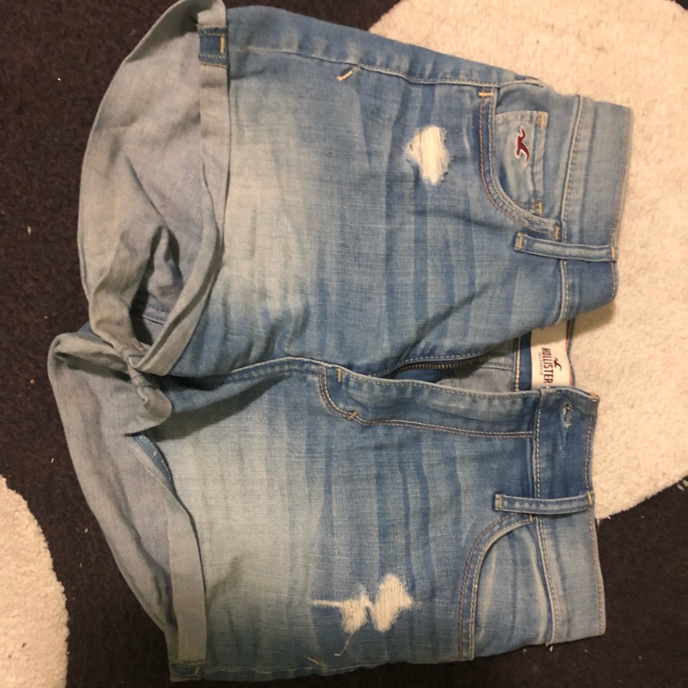 Light Wash High Waisted Jean Shorts